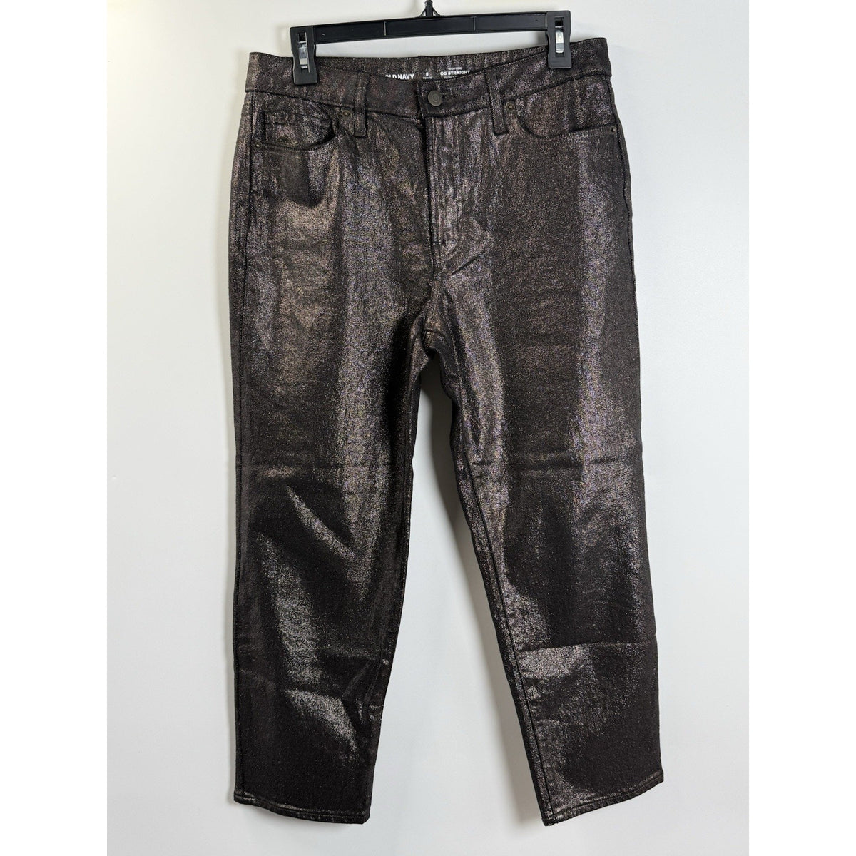 Women's Old Navy High Waist Shine O.G Shimmer Straight Ankle Jeans Size 8P