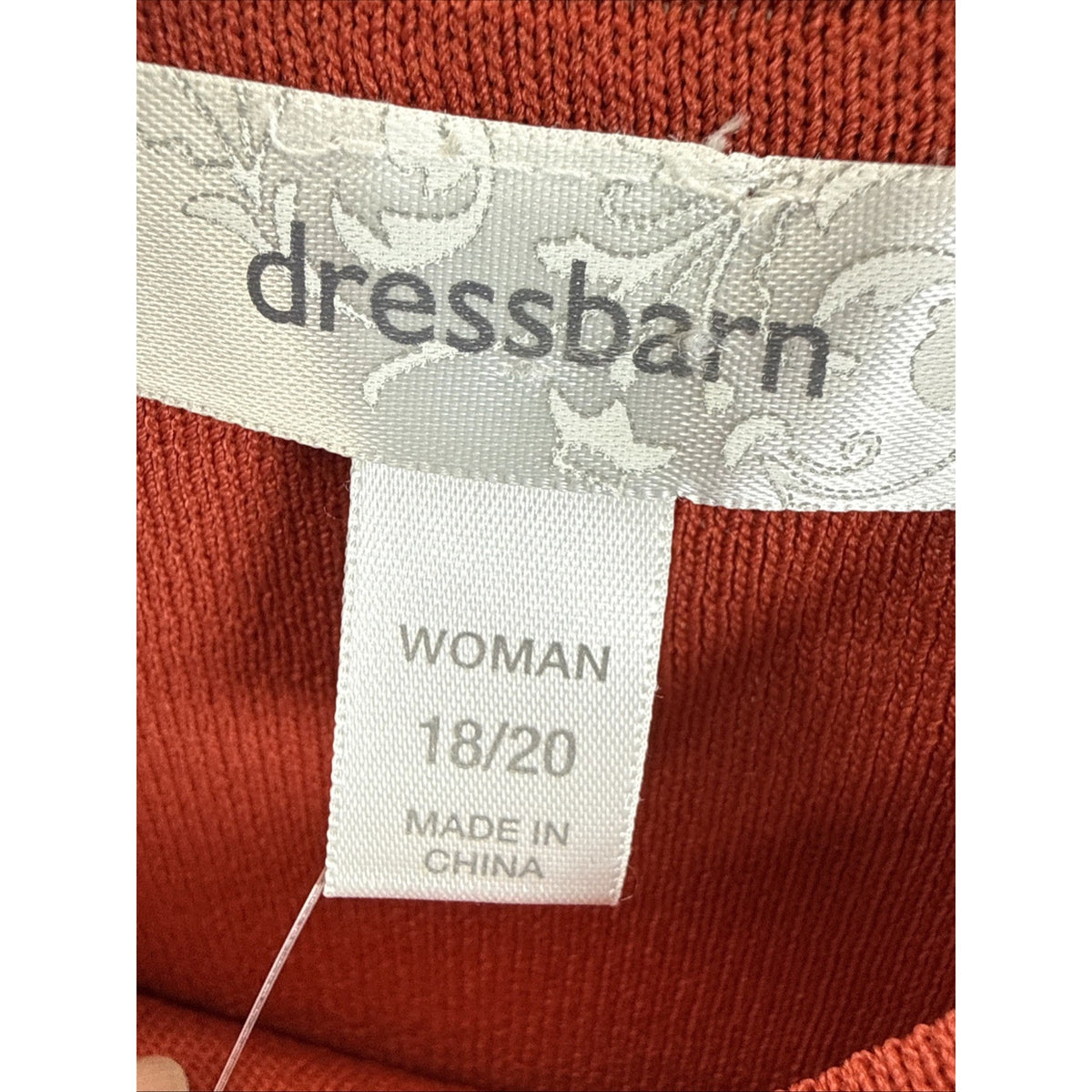Dressbarn Woman Plus Size 18/20 Burnt Orange Knit Sleeveless Tank Top Sweater