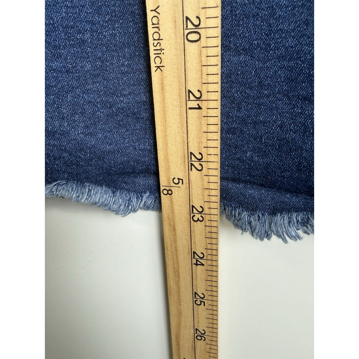 Plus Size Pearl Studded Denim Skirt 3XL Frayed Hem Stretch Jean