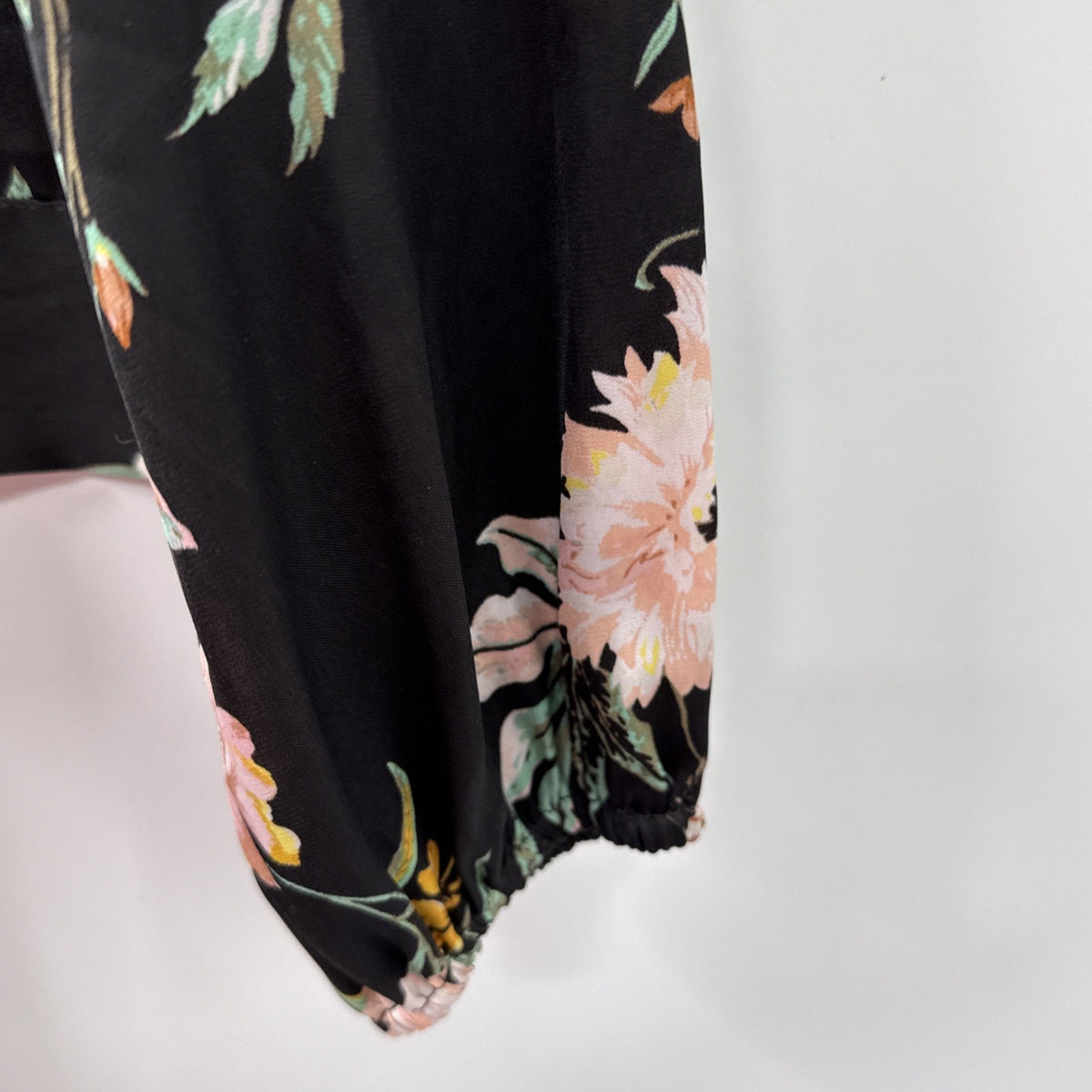 Lauren Conrad Women's Banded Knot Tie Hem Shirt Women’s Size L Boho