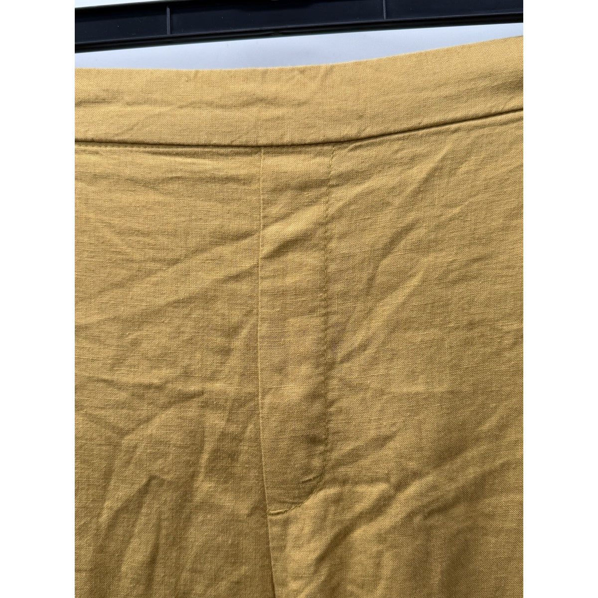 Old Navy Linen Blend Wide Leg Crop Pants Womens 16 Elastic Waist Minimalist