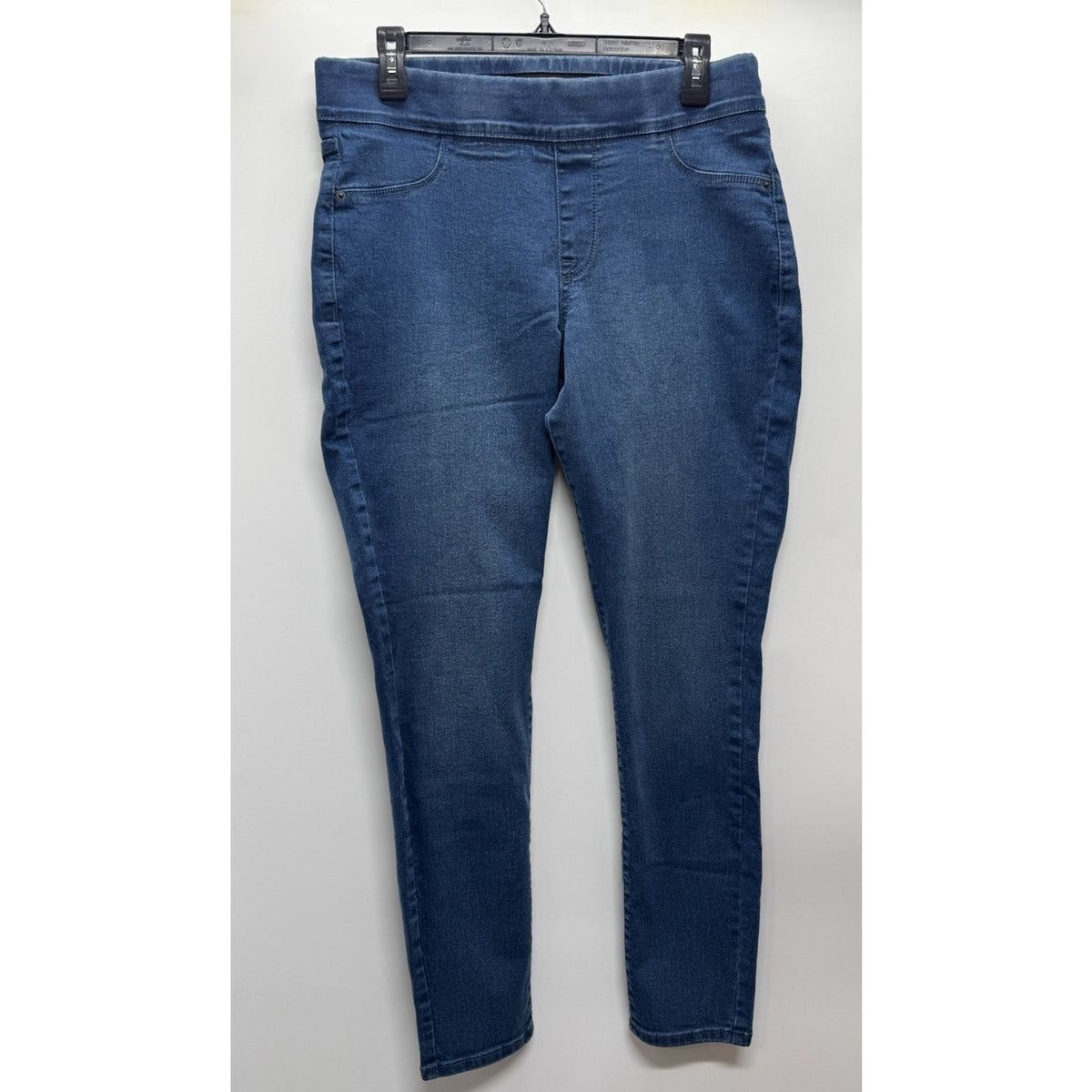 Old Navy Super Skinny Jeans Womens 12 Mid Rise Stretch Blue Denim Pull On