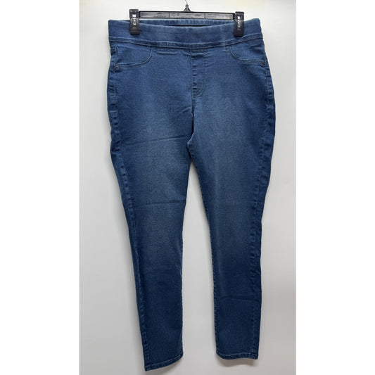 Old Navy Super Skinny Jeans Womens 12 Mid Rise Stretch Blue Denim Pull On