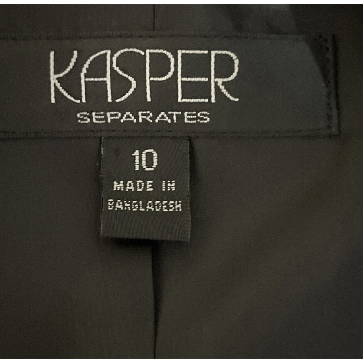 Kasper Women Abstract Floral blazer blue Gray White Career Workwear Size 10