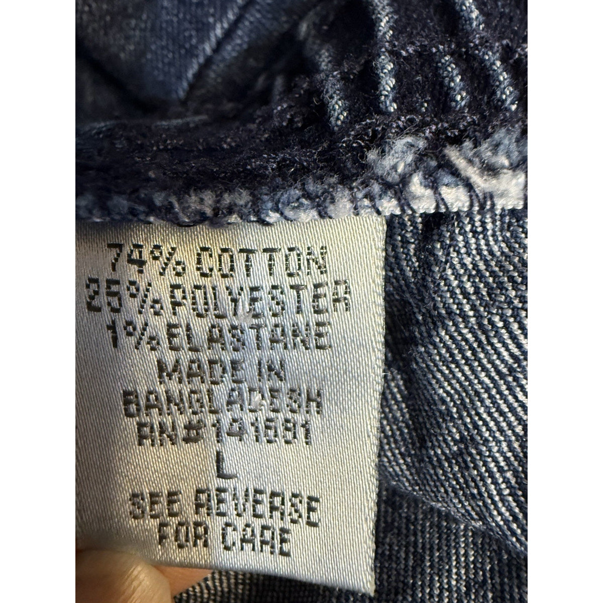Hasting & Smith Denim Crop Pants Women Sz Large Elastic Waist