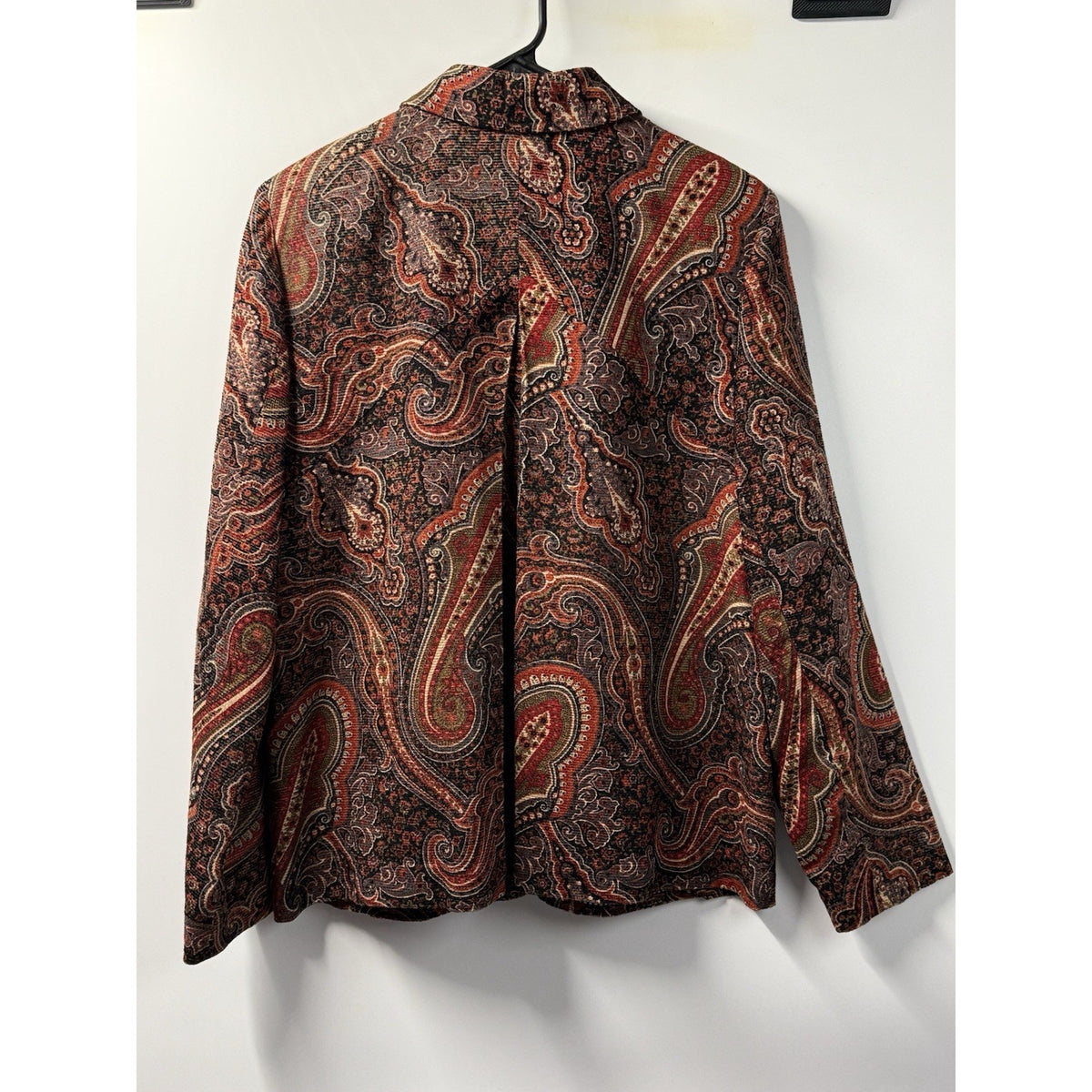 COLDWATER CREEK BLAZER BROWN PAISLEY CORDUROY BLAZER S RODEO WESTERN COUNTRY FAL