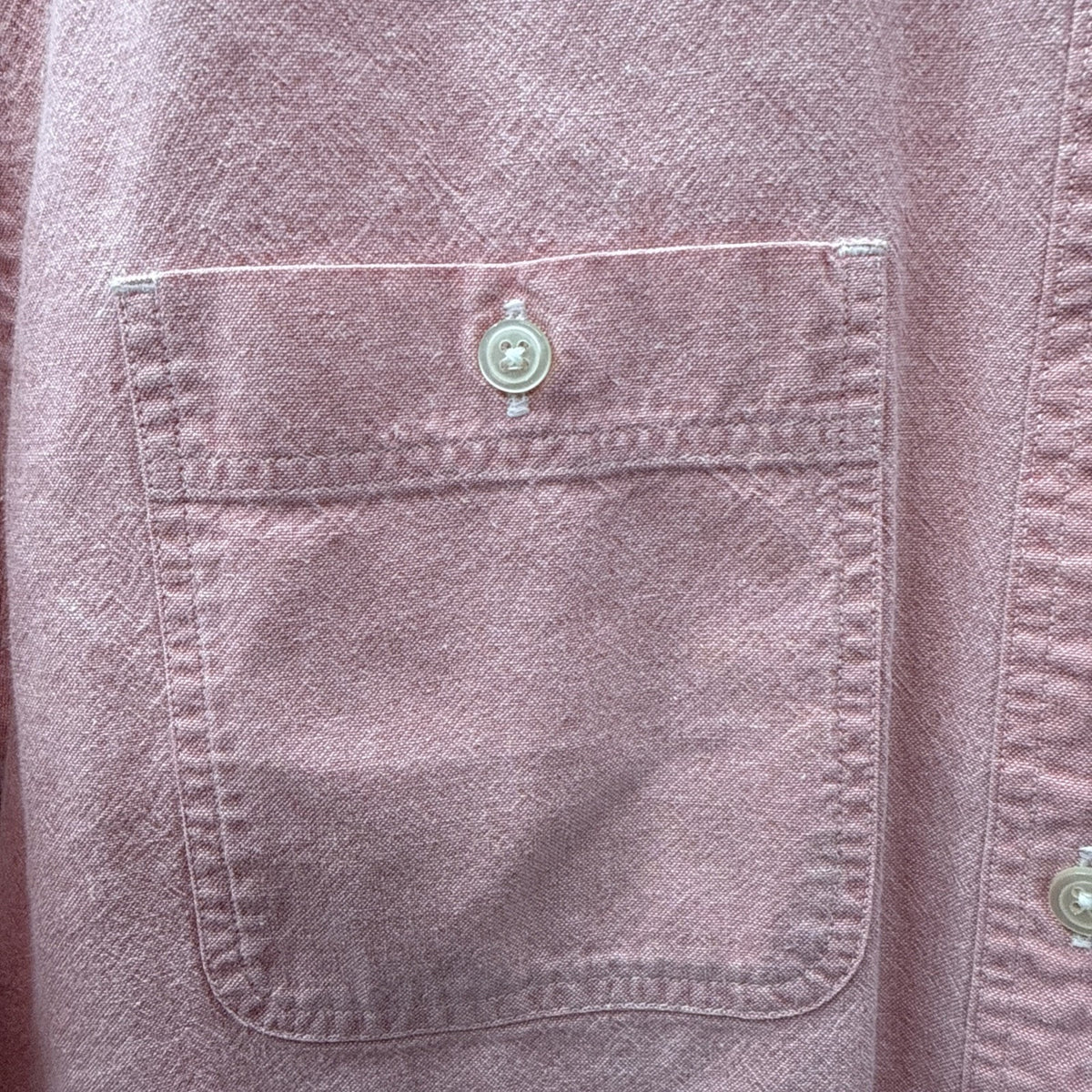 Lands End Direct Merchant button up Shirt Womens Sz 10 Cotton Pink