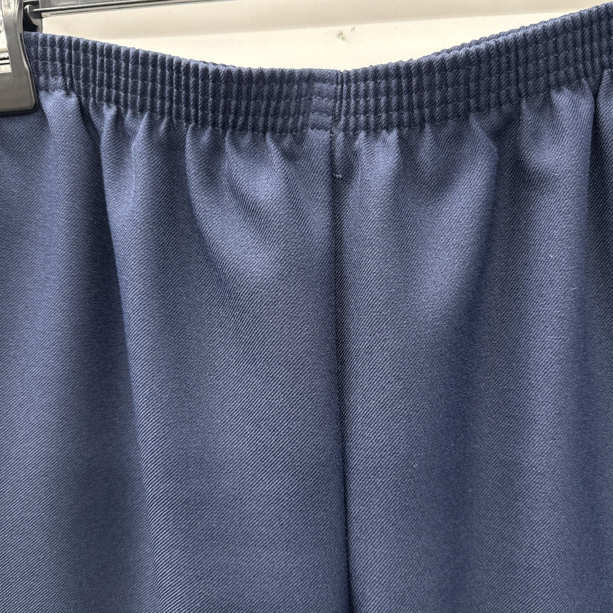 ALFRED DUNNER Navy Pants Stretch Women's Size 16 Blue Dress Pants Elastic Waist