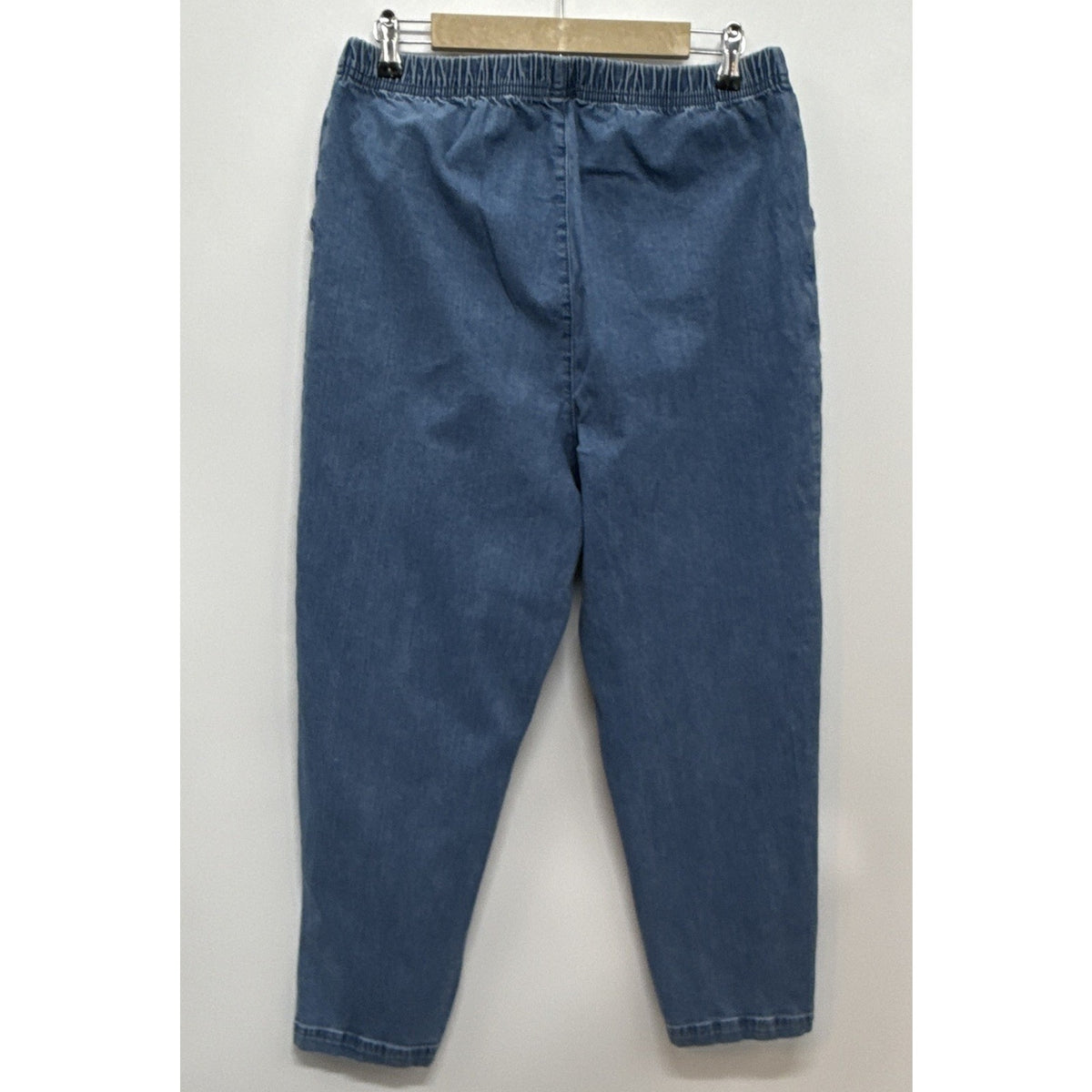 Croft & Barrow Women Pull On Stretch Denim Jeans Elastic Waist Pockets Blue 20W