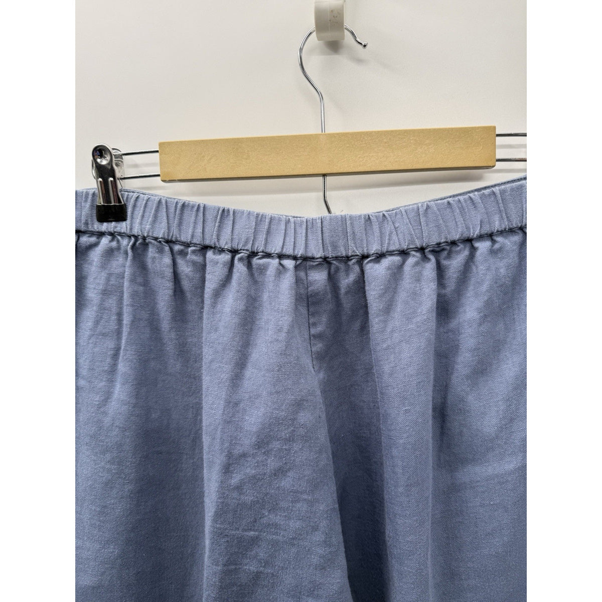 Peck & Peck Blue 100% Linen Straight Leg Pants Womens Lagenlook Coastal Size XL