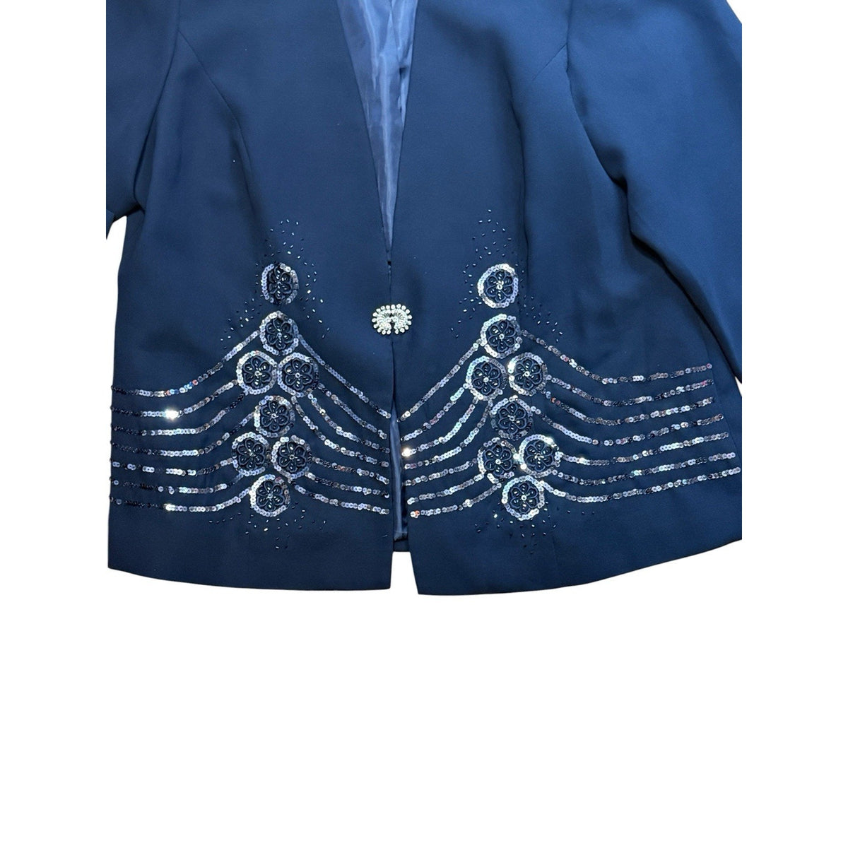 Maxie Klein Collections Beaded Sequin Jacket 24W Black Evening Party Formal Top