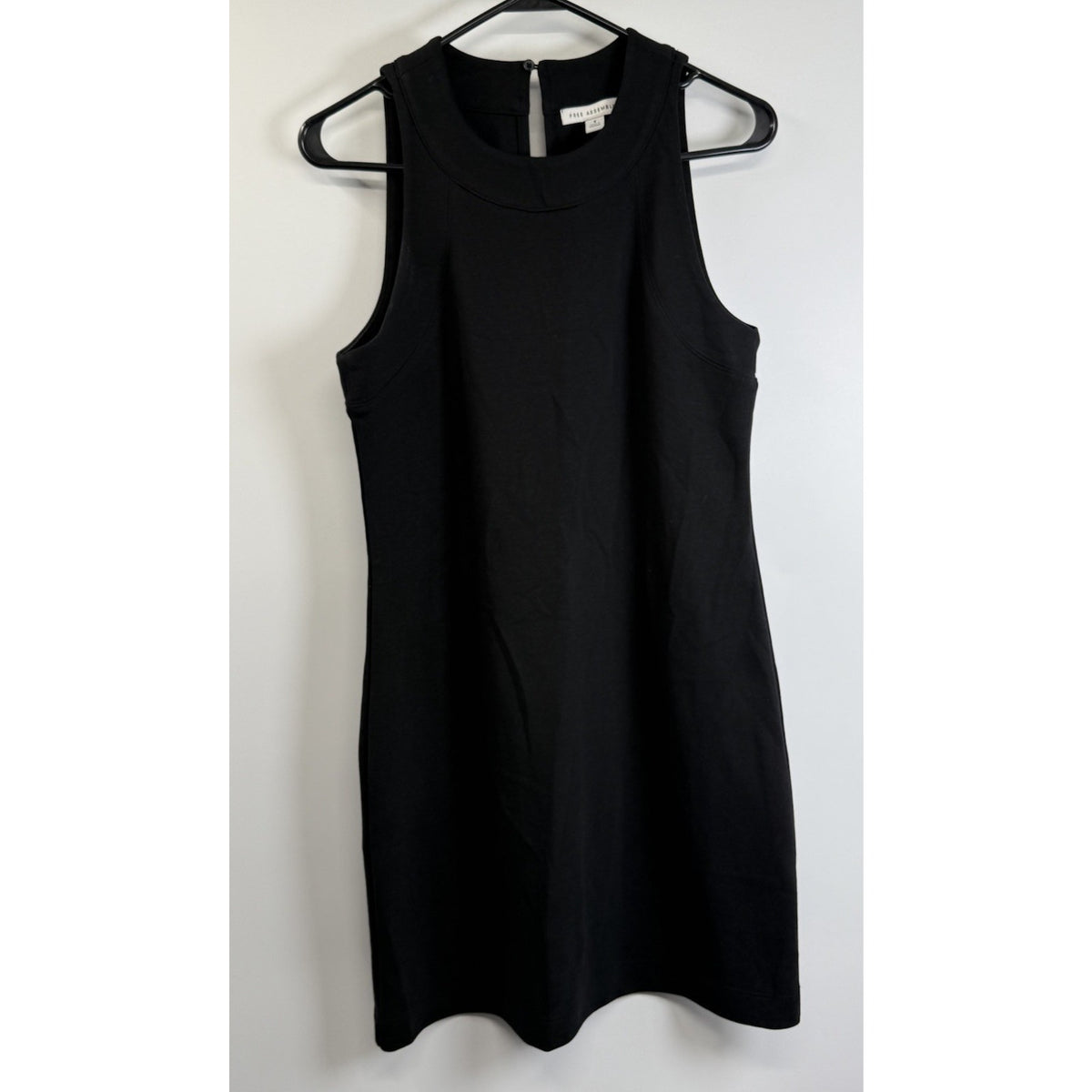 Free Assembly Black Sleeveless Knit Shift Dress Women’s Small Minimalist Casual