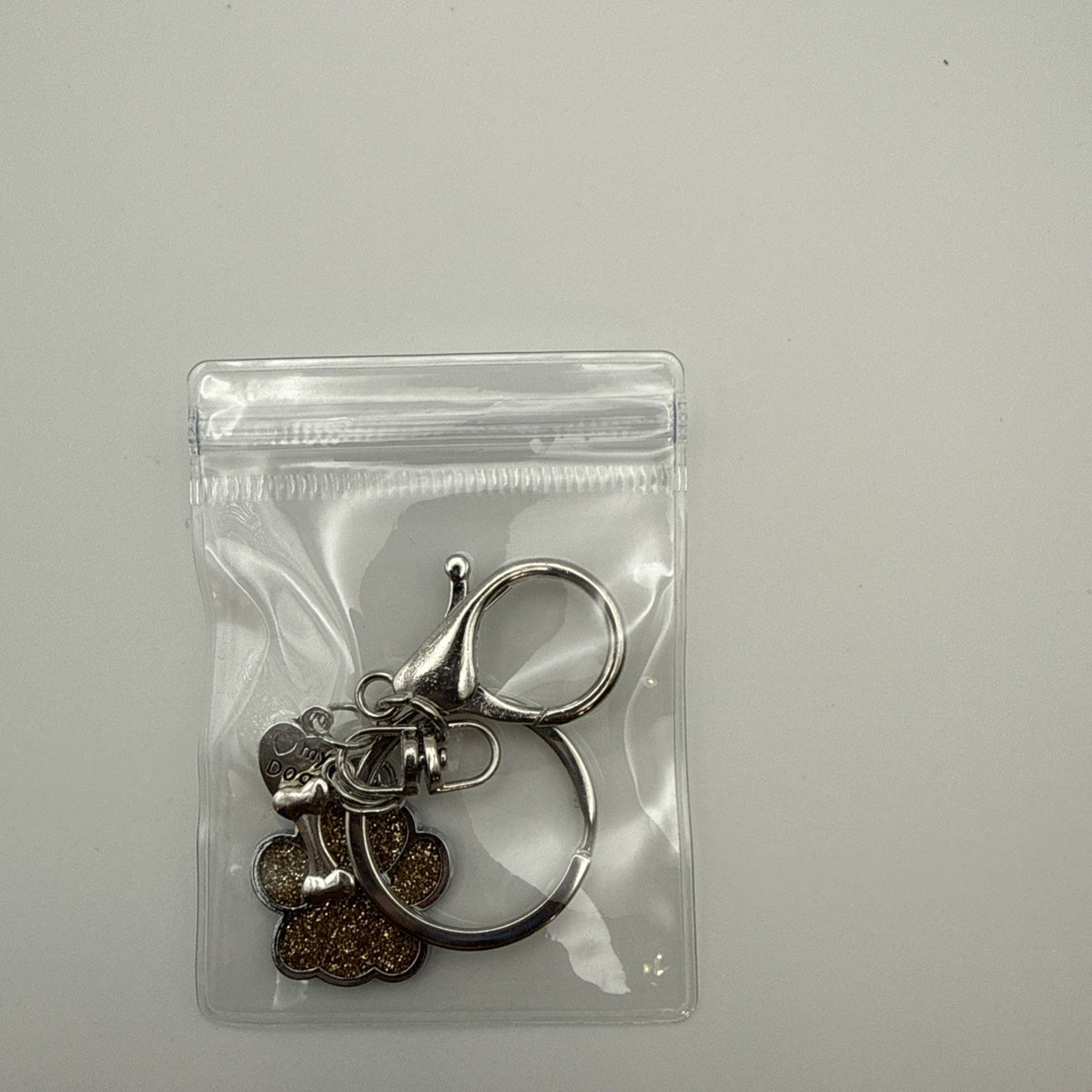 Golden Harvest Paw Print Dog Keychain Purse Charm Dog Lover Gift Handmade