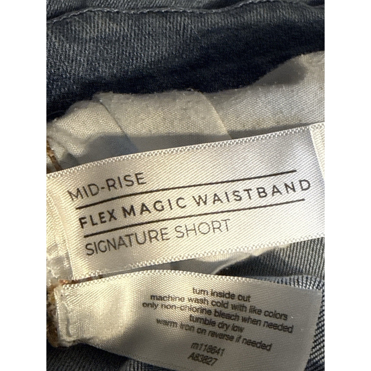 Lane Bryant Denim Shorts Plus Size 28 Mid Rise Cuffed Raw Hem Stretch Casual