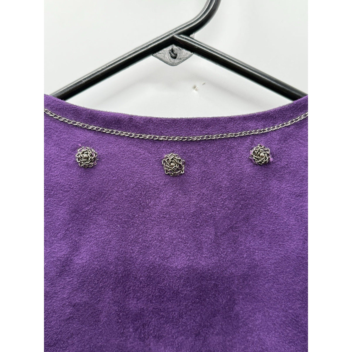 Dress-barn Jacket Woman’s Plus Size 14/16 Purple Embellished Open Front Blazer