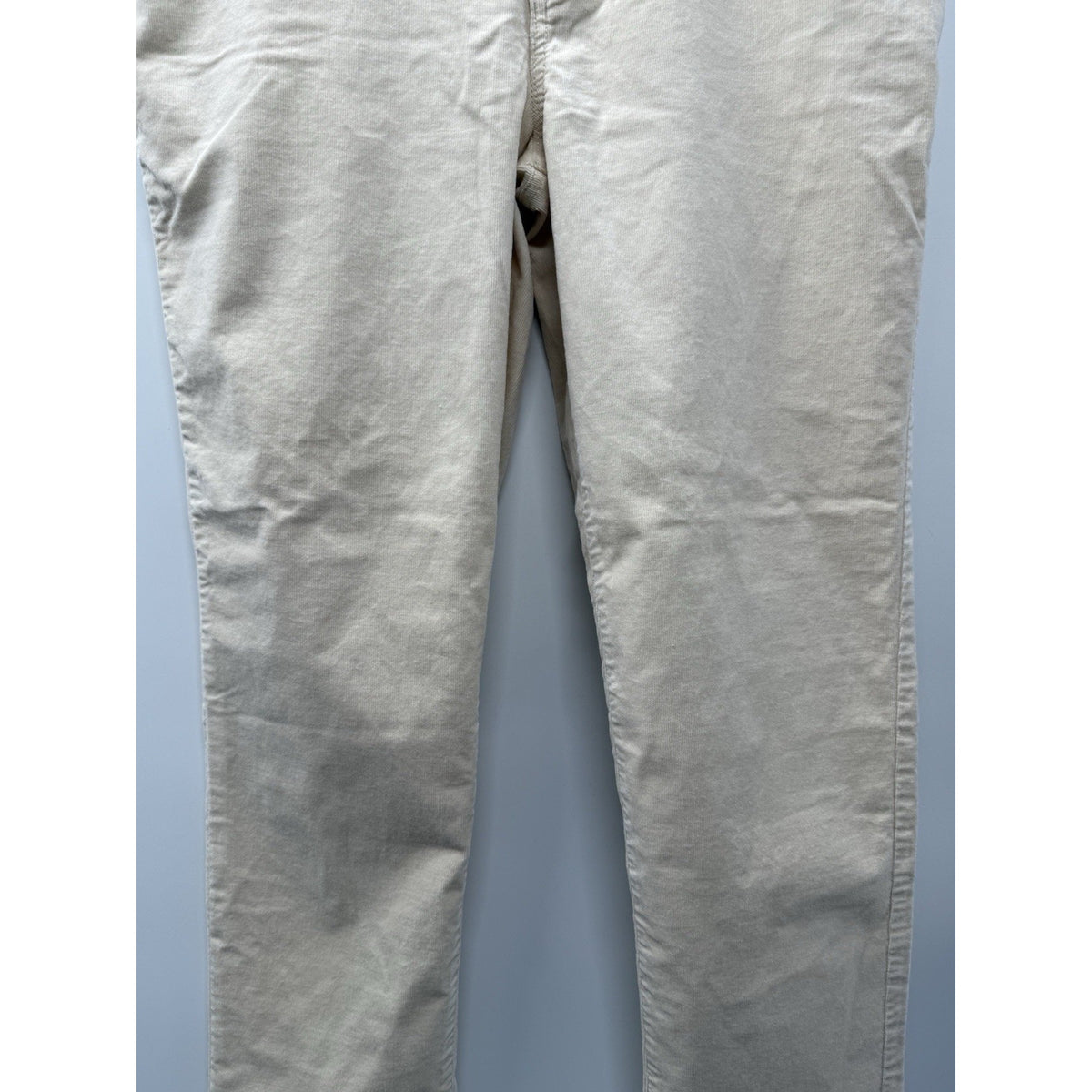 Croft & Barrow Womens 16 Ivory Corduroy Pants Straight Leg Stretch