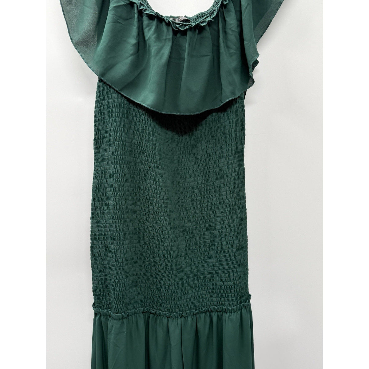 PrettyGarden Women’s XL Emerald Green Smocked Maxi Dress