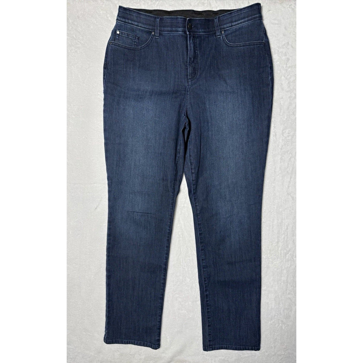 Chico's Women Regular Size 2 Dark Wash High Rise Slim Stretch Straight Jeans