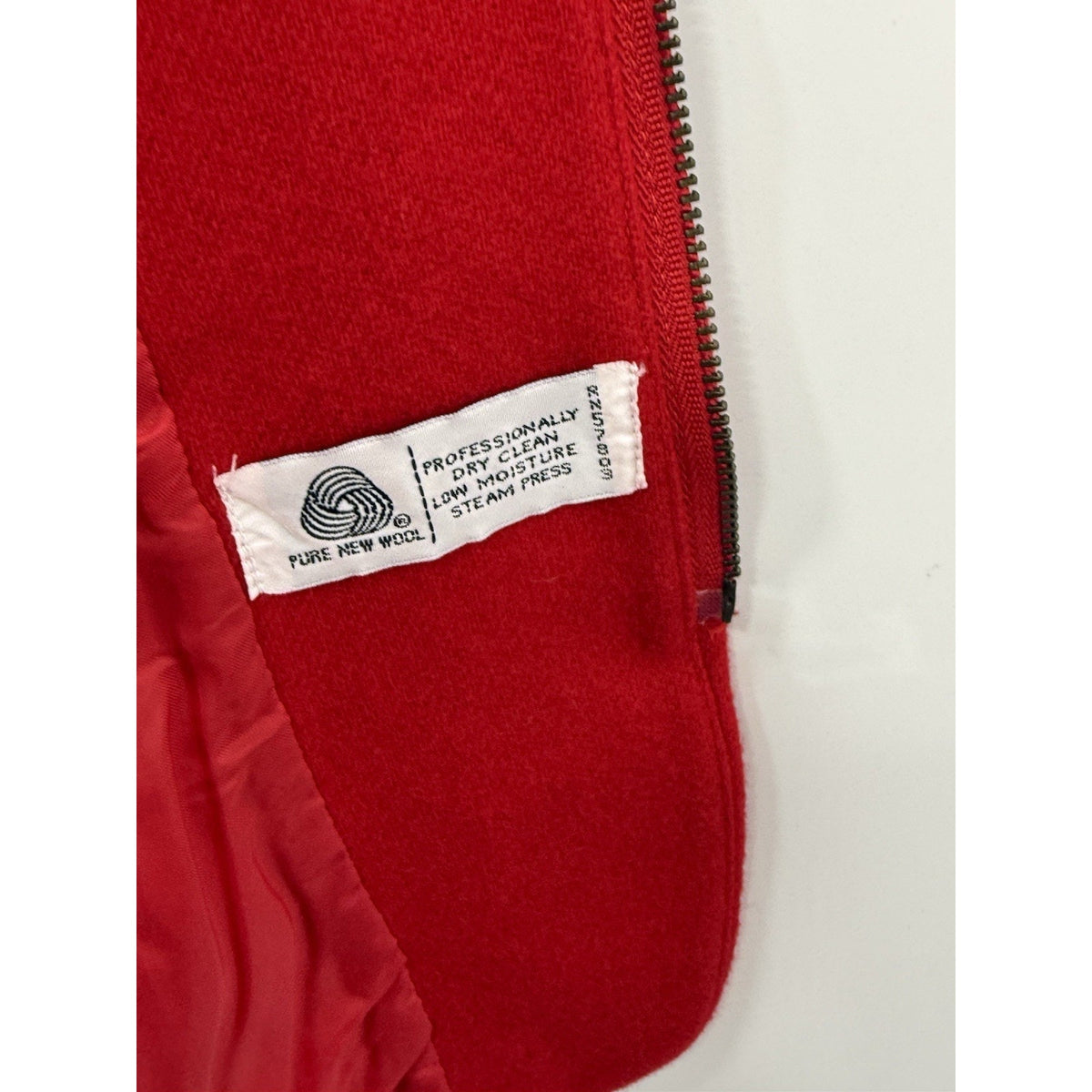 Norton McNaughton Women 16 Red 100% Wool Zip Front Jacket Blazer Lined