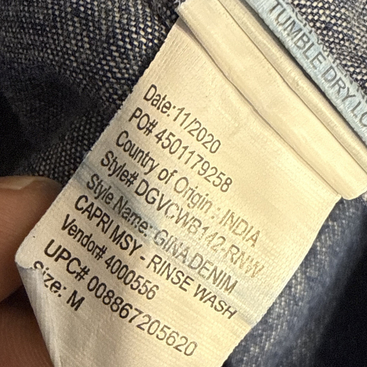Gloria Vanderbilt Casuals Women’s Blue Denim Pull On Capri Pants M Pockets