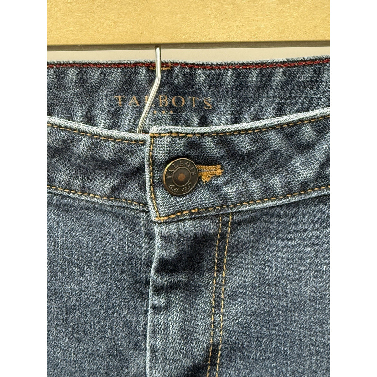 Talbots Curvy Crop Jeans Womens 12P Blue Mid Rise Stretch Denim Pants