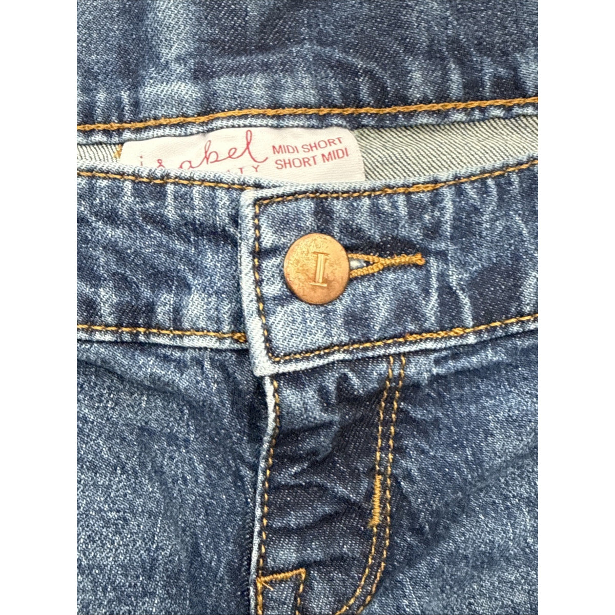 Isabel Maternity Denim Shorts Women’s Size 6 Blue Stretch BackPockets