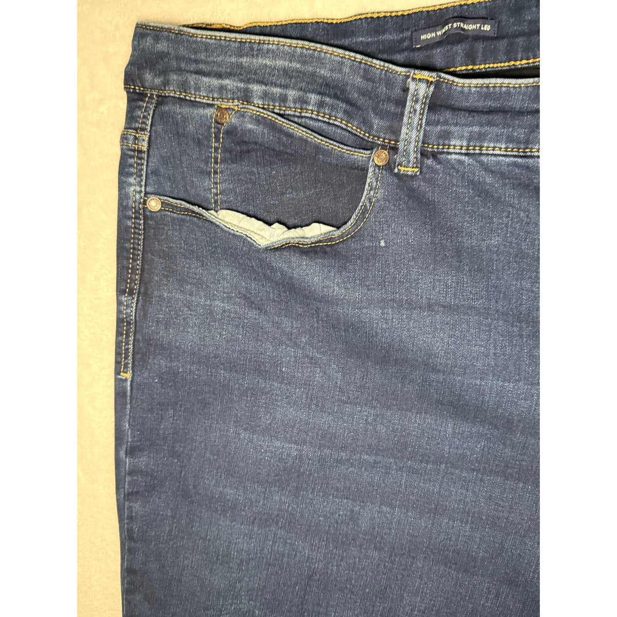 TALBOTS Denim Blue Jeans Women’s Size 24W 5 Pocket Straight Leg Dark Wash