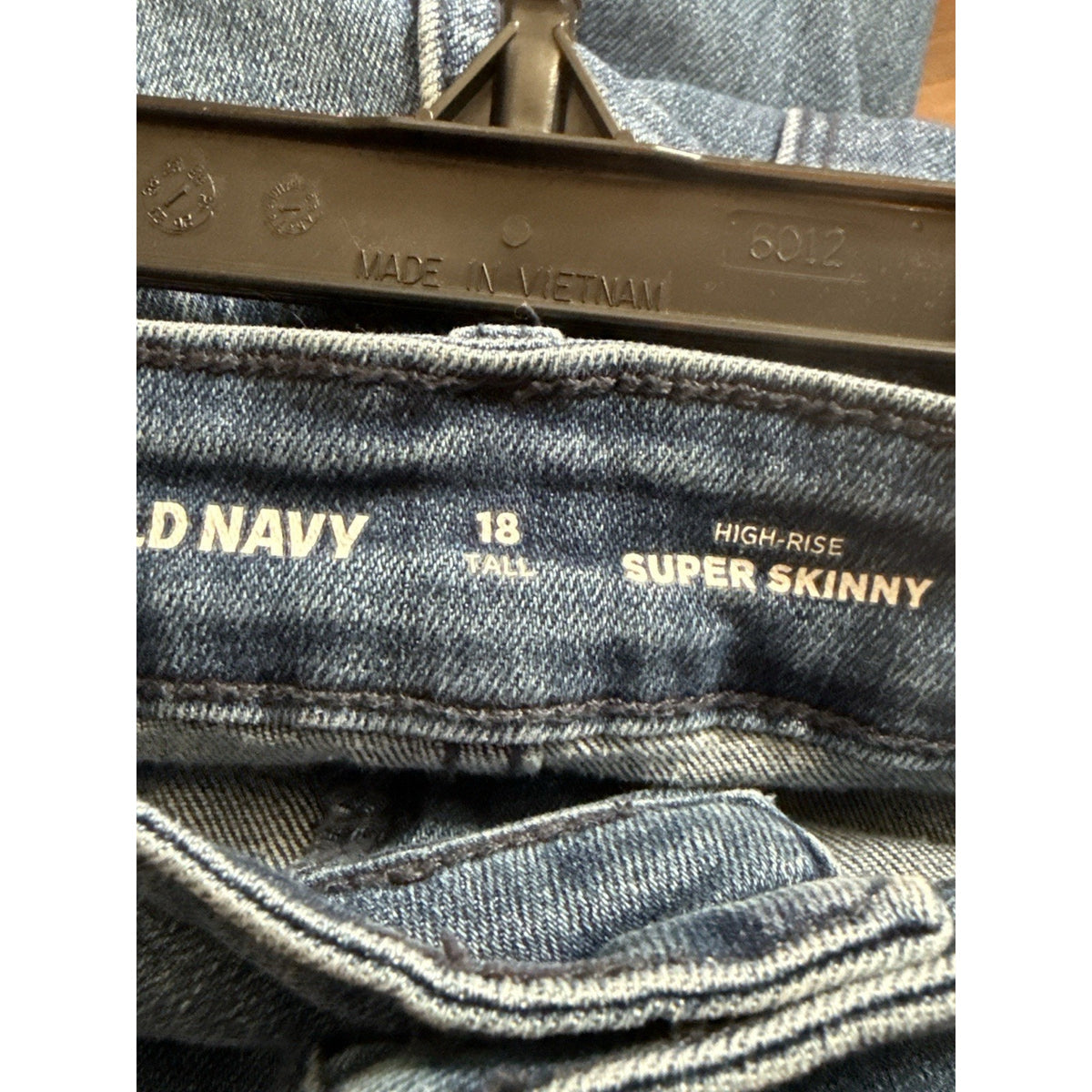 Old Navy Super Skinny Jeans 18 Tall High Rise Blue Stretch Denim 5-Pocket