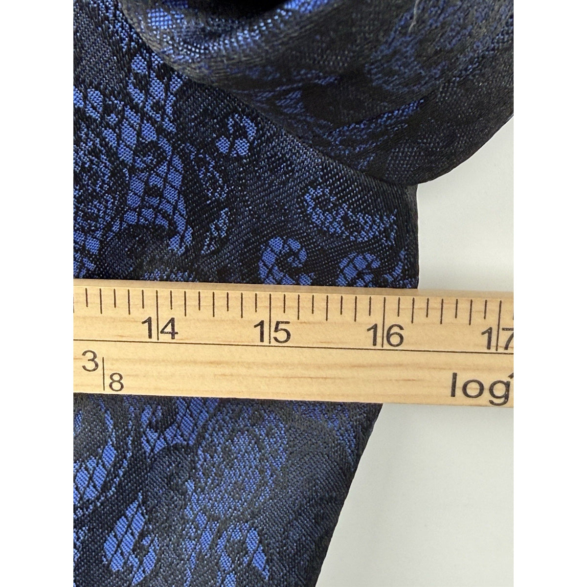 Tahari Cropped Jacquard Blazer Blue Black Beaded Collar Evening Size 2