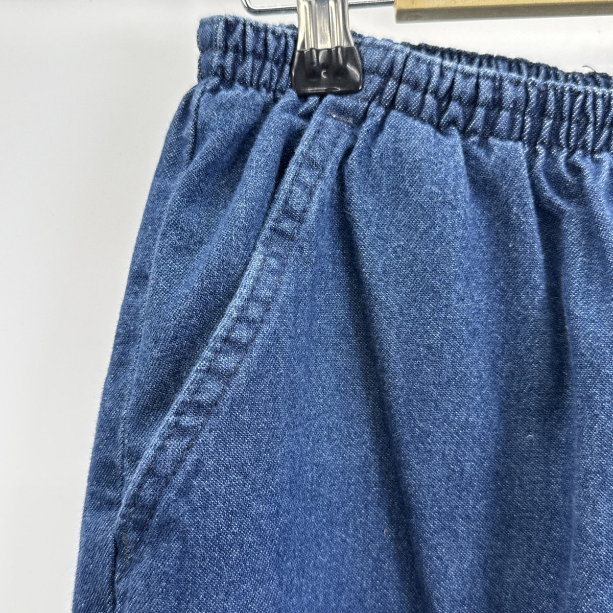 Vintage Chic Jeans Womens Size 14P Blue High Rise Relaxed Tapered Pull On Pants