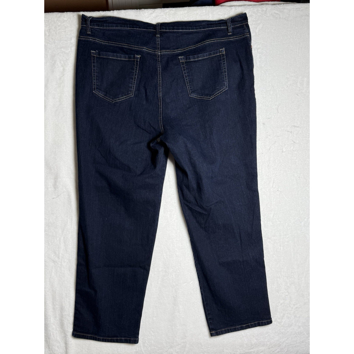Gloria Vanderbilt Amanda Jeans Womens 22W Average Dark Wash Straight Leg Stretch