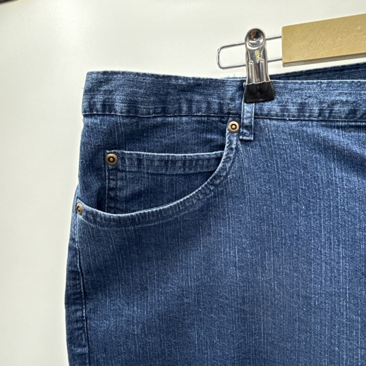 Ruby Rd. Woman Med Wash Denim Blue Jeans Plus Size 22W 5 Pocket Casual Pants