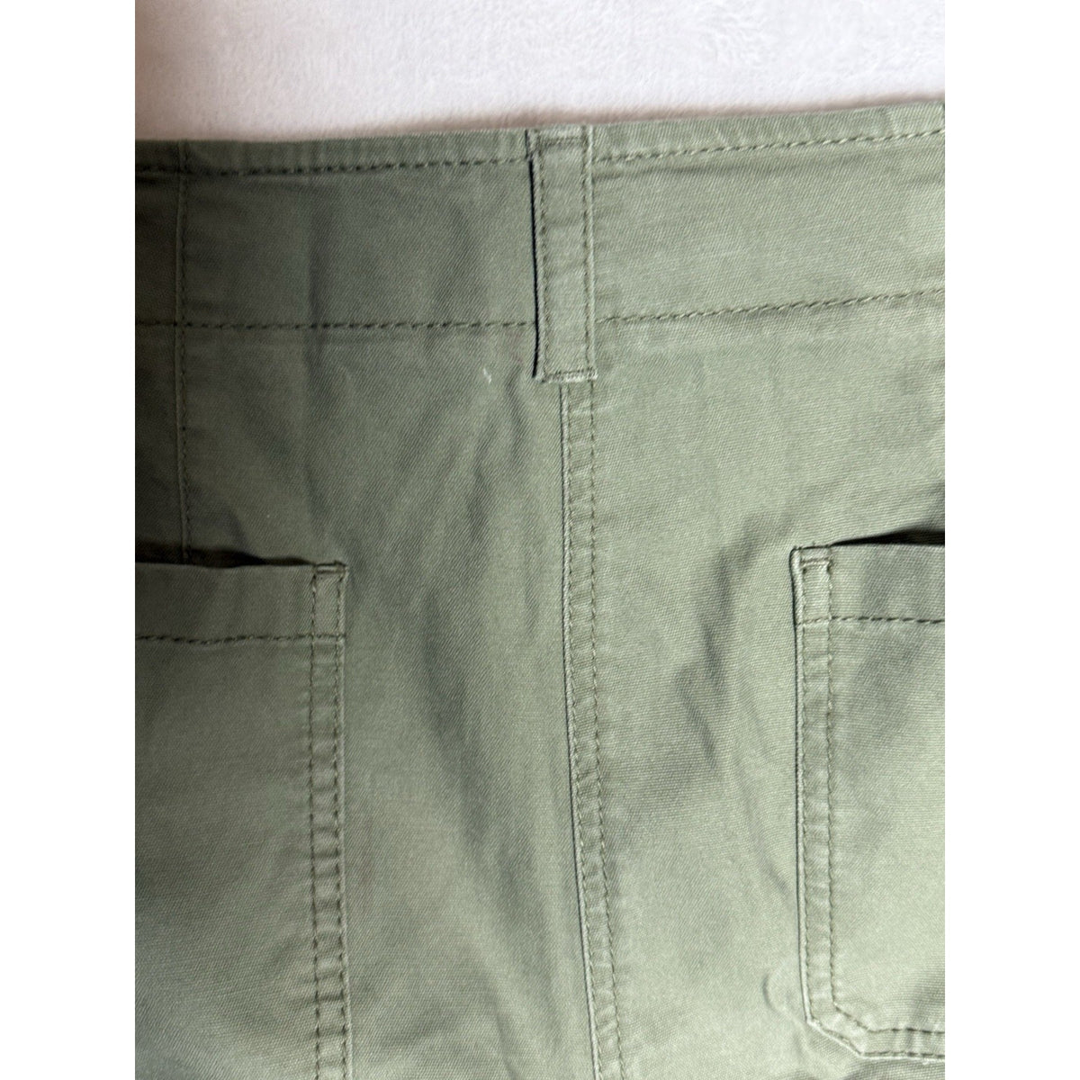 Talbots Womens 12 Olive Green Crop Pants Cotton Stretch Chino Casual Career