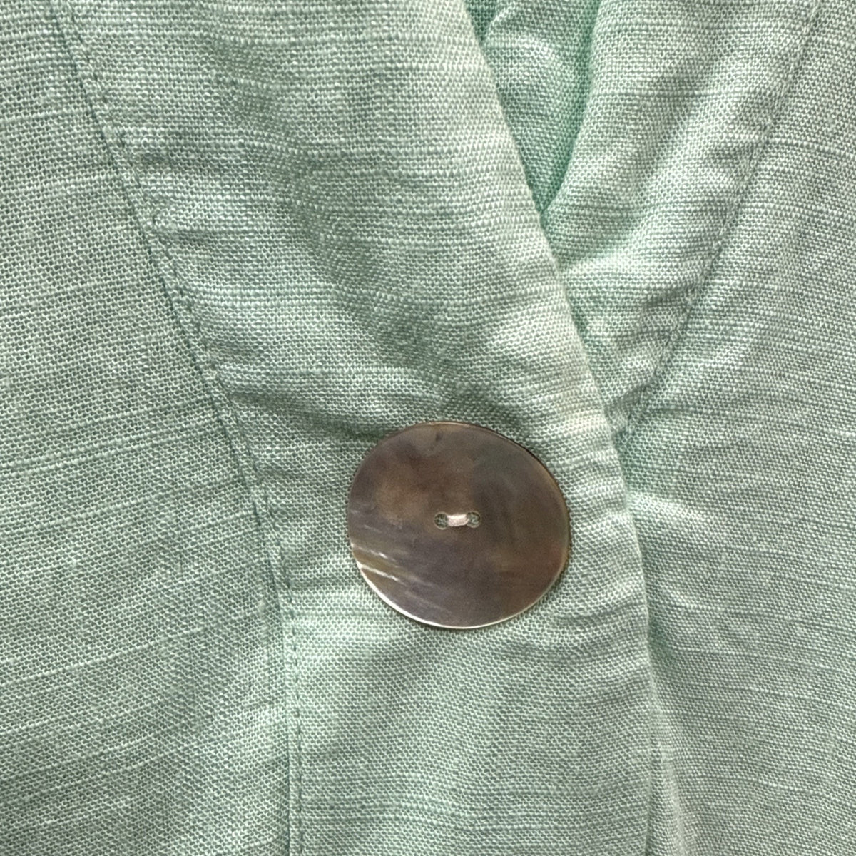 Ruby Rd. Pullover Tunic Top 2X Green Linen Blend Minimalist Roll Tab Sleeves