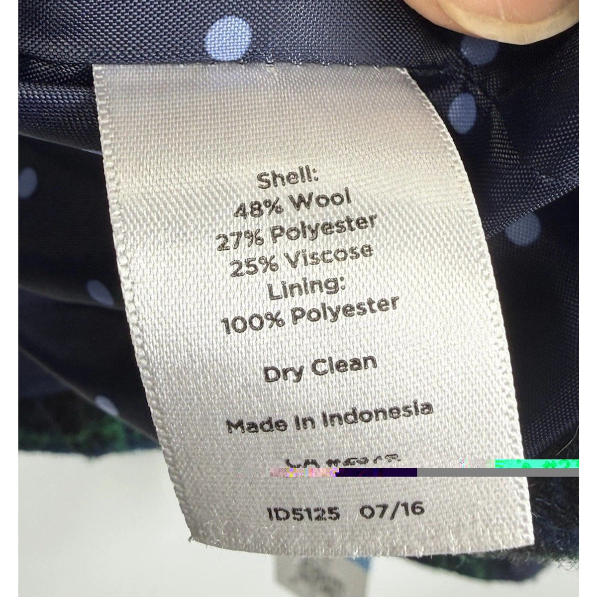 Talbots Womens Wool Blend Black Watch Plaid Blazer Jacket Blue Green Size 12