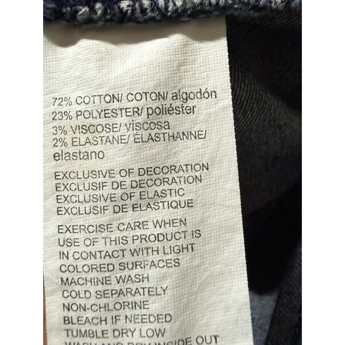 Rafaella Weekend Womens 16 Capri Jeans Dark Wash Embellished Hem Stretch Denim