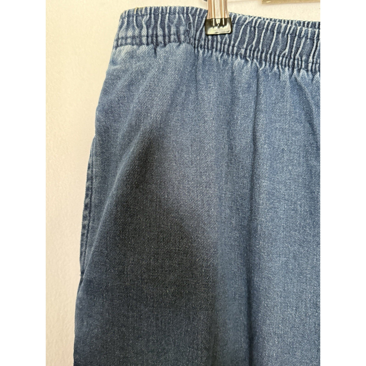Carol's Denim's Women 2X Pull On Elastic Waist High Rise Tapered Jeans Blue