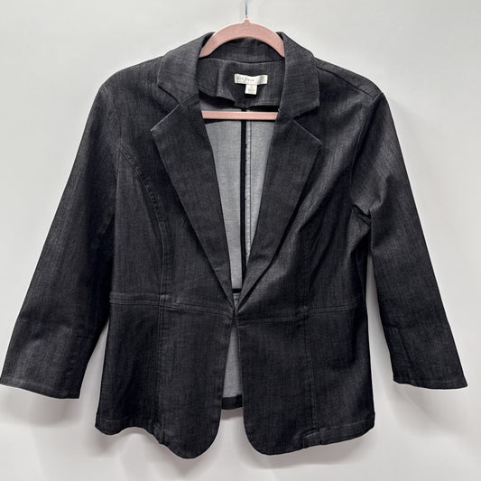 EST. 1946 Catos Black Denim Women's Stretch blazer Jacket (Women's US Size Small
