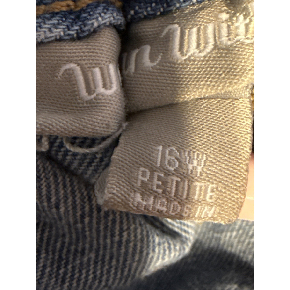Woman Within Jeans Women’s Size 16W Petite Back Elastic Waist 5 Pocket