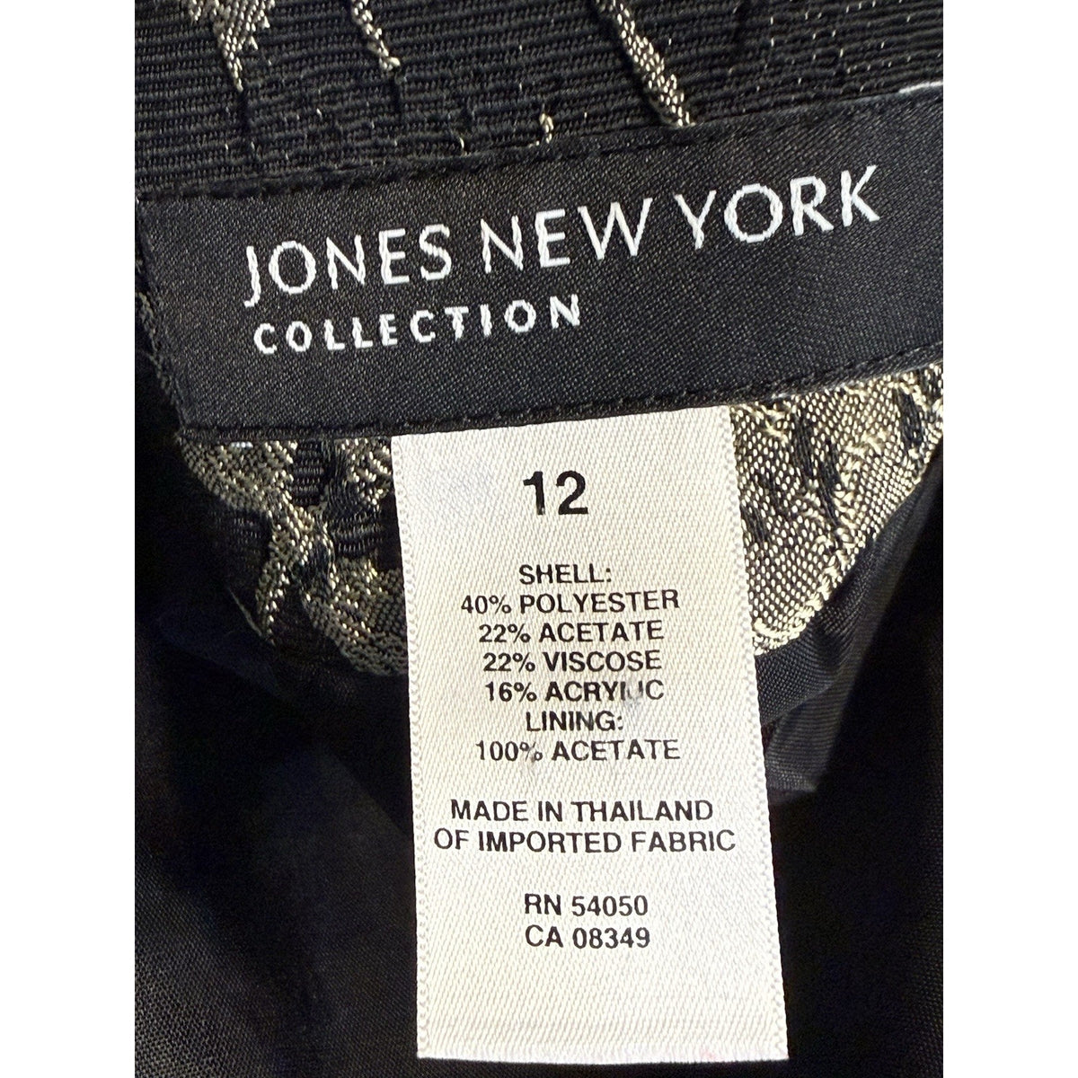 Jones New York Collection Floral Tapestry Blazer Jacket Women 12 Dark Academia