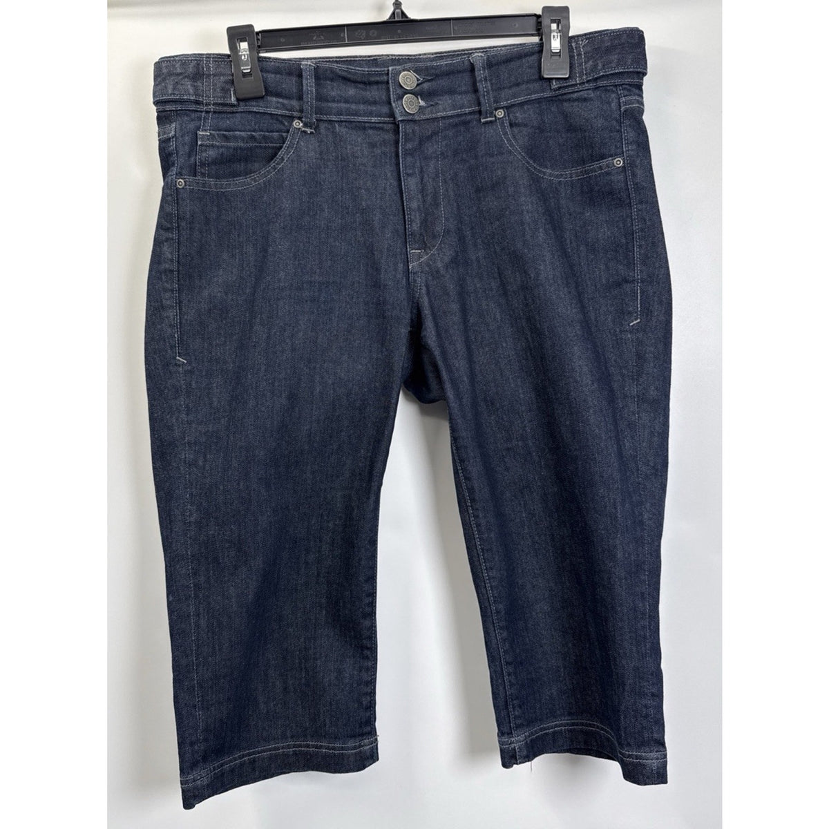 Old Navy Denim Capris 16.5 Inseam Womens Size 8 Dark Wash Stretch Classic Rise