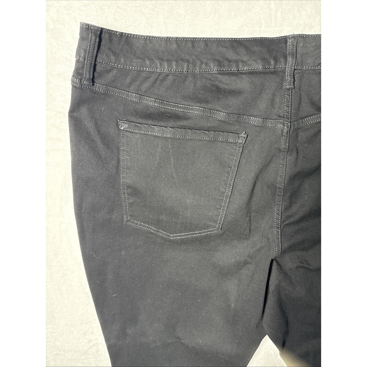 Terra & Sky Jeans Womens 24W Black Denim Skinny High Rise Stretch Preppy