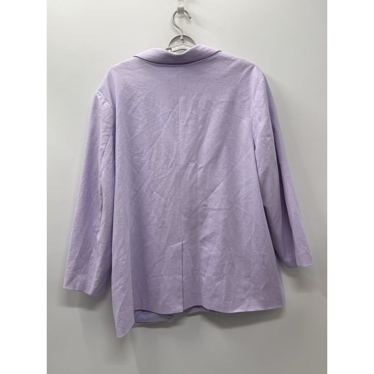 Old Navy Women’s 2X Lavender Linen Blend Blazer Double Breasted Lined Jacket