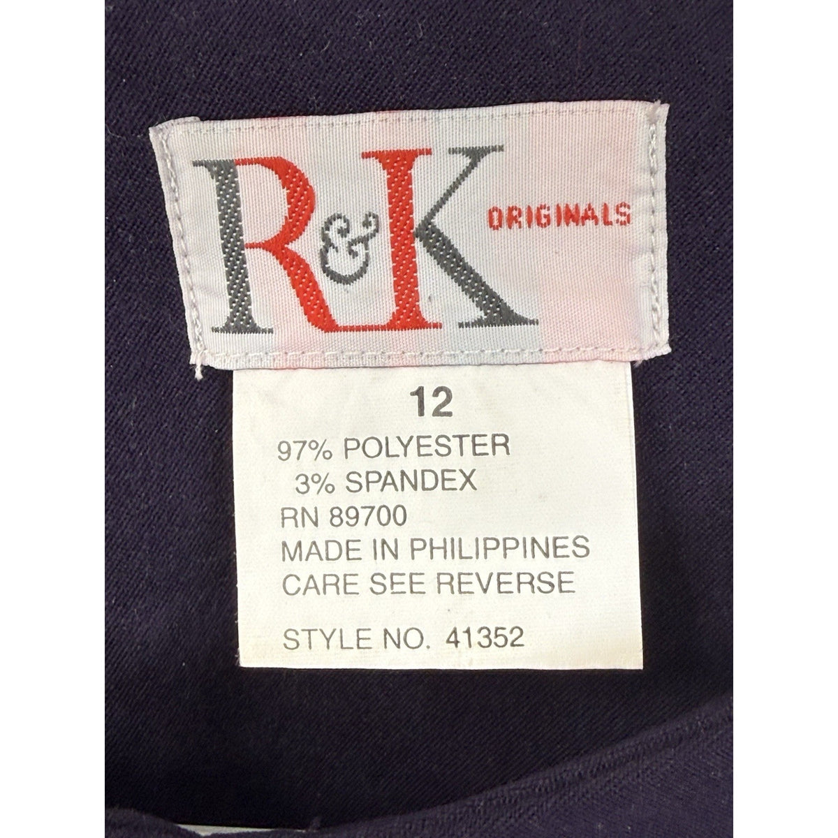 R&K Originals Purple Embroidered Button Front Jacket Women’s Size 12 Unlined