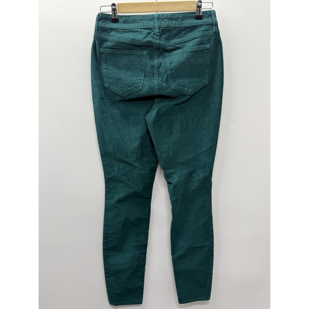 Old Navy Rockstar Super Skinny Corduroy Pants Women 4 Green High Rise Stretch