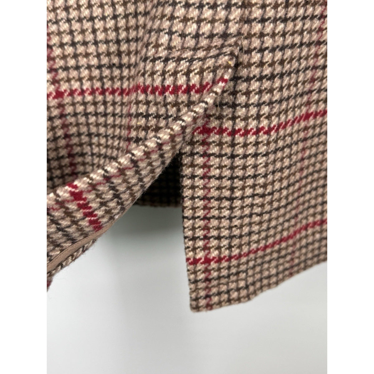 LUSH Dark, Academia Camel /Red Plaid Blazer Jacket Women Medium? One Button