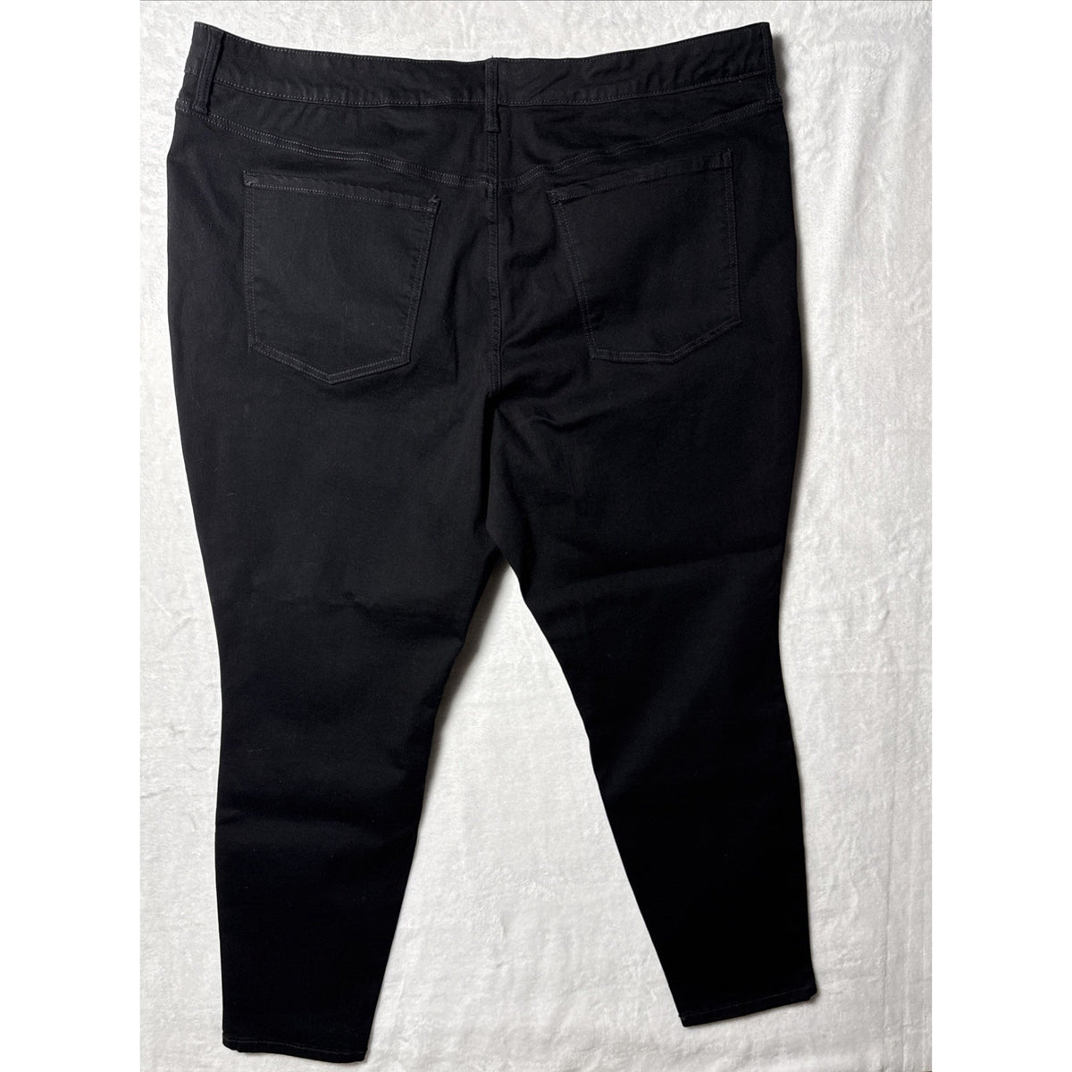 Terra & Sky Jeans Womens 24W Black Denim Skinny High Rise Stretch Preppy