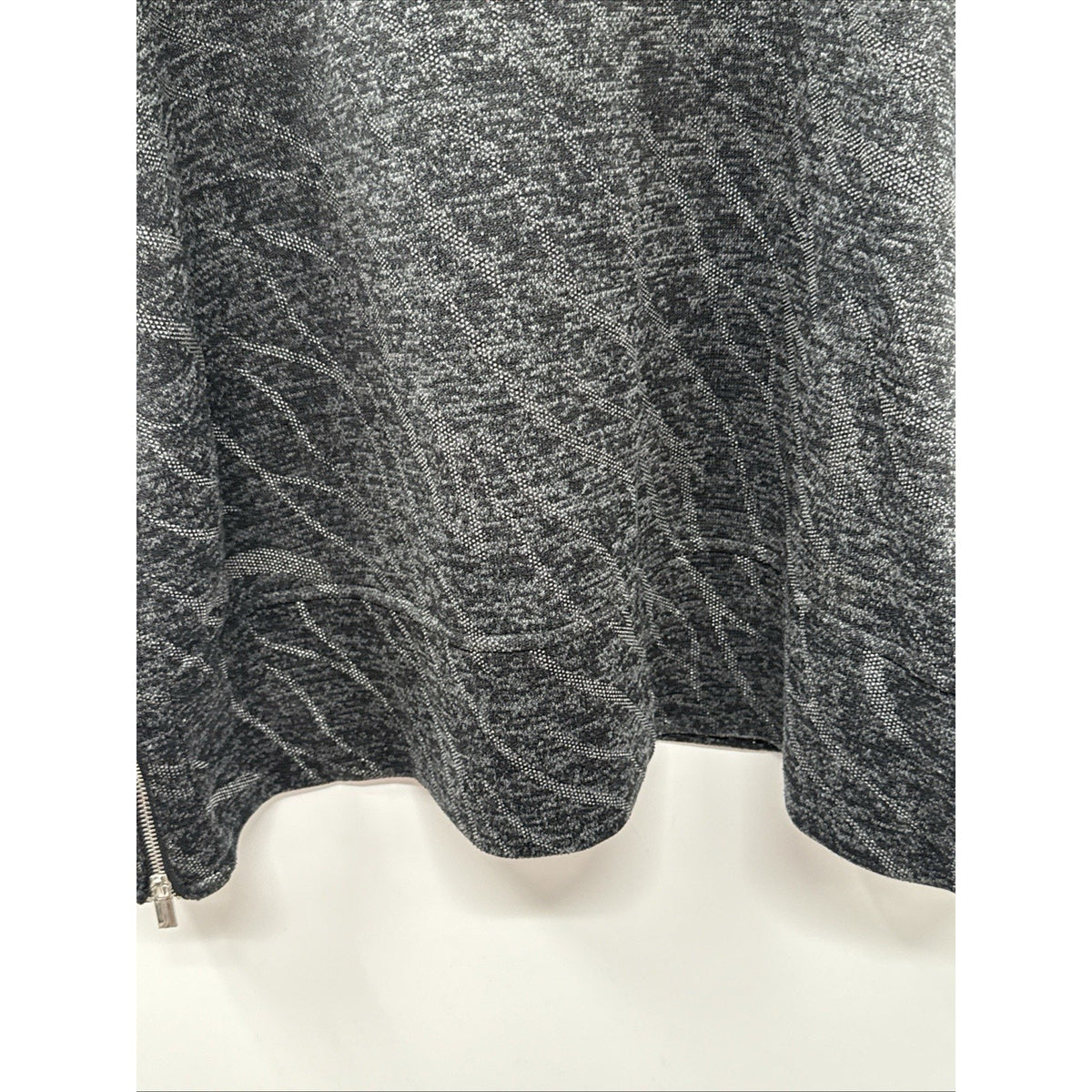 Jones New York Signature XL Cowl Neck Tunic Top Black Gray Side Zip