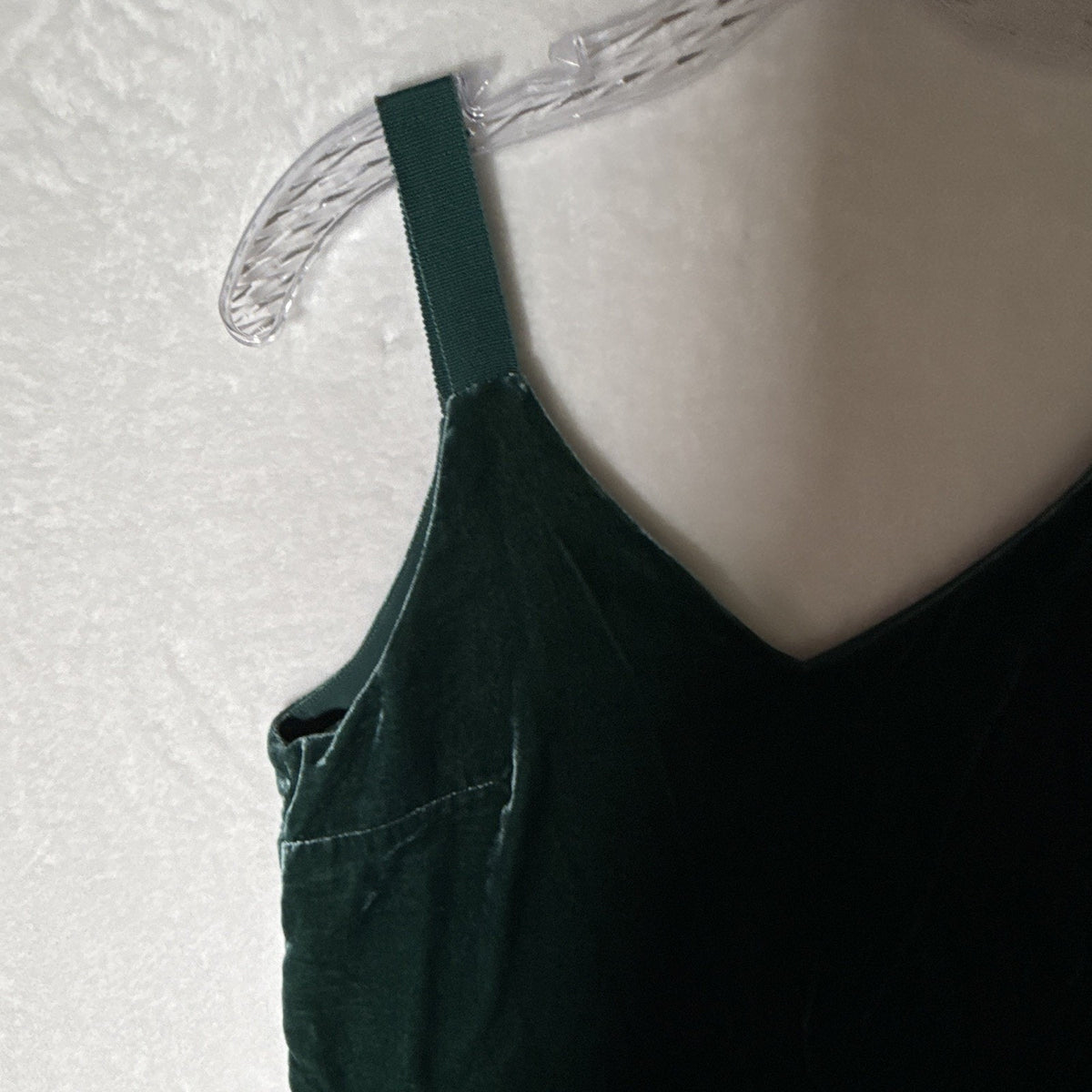 J.Crew Small Emerald Green Velvet Camisole Tank Top Dark Academia Holiday