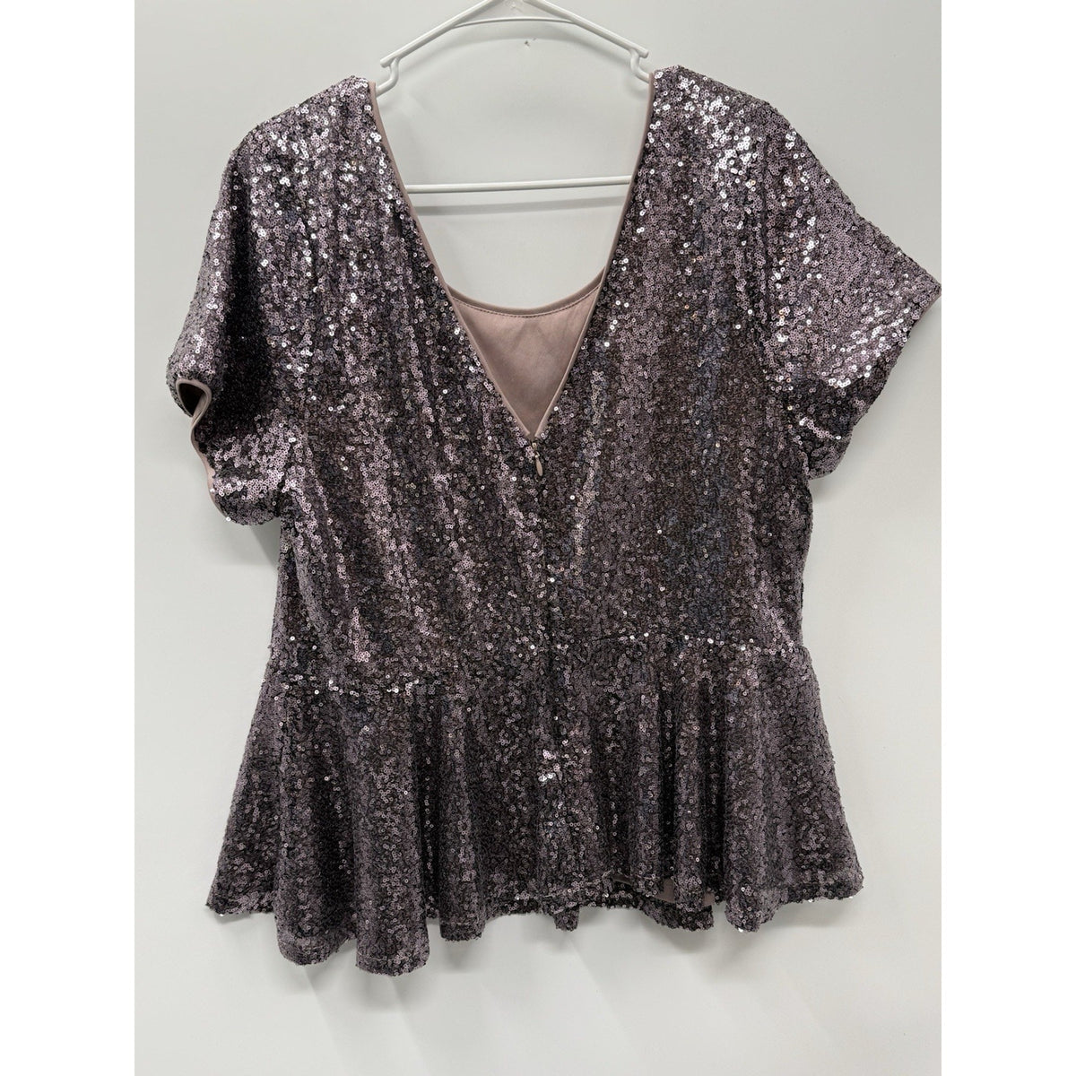 Forever 21+ 3X Mauve Peplum Top Plus Size Party Holiday New Years